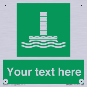 Custom sign safe condition Evacuation chute 